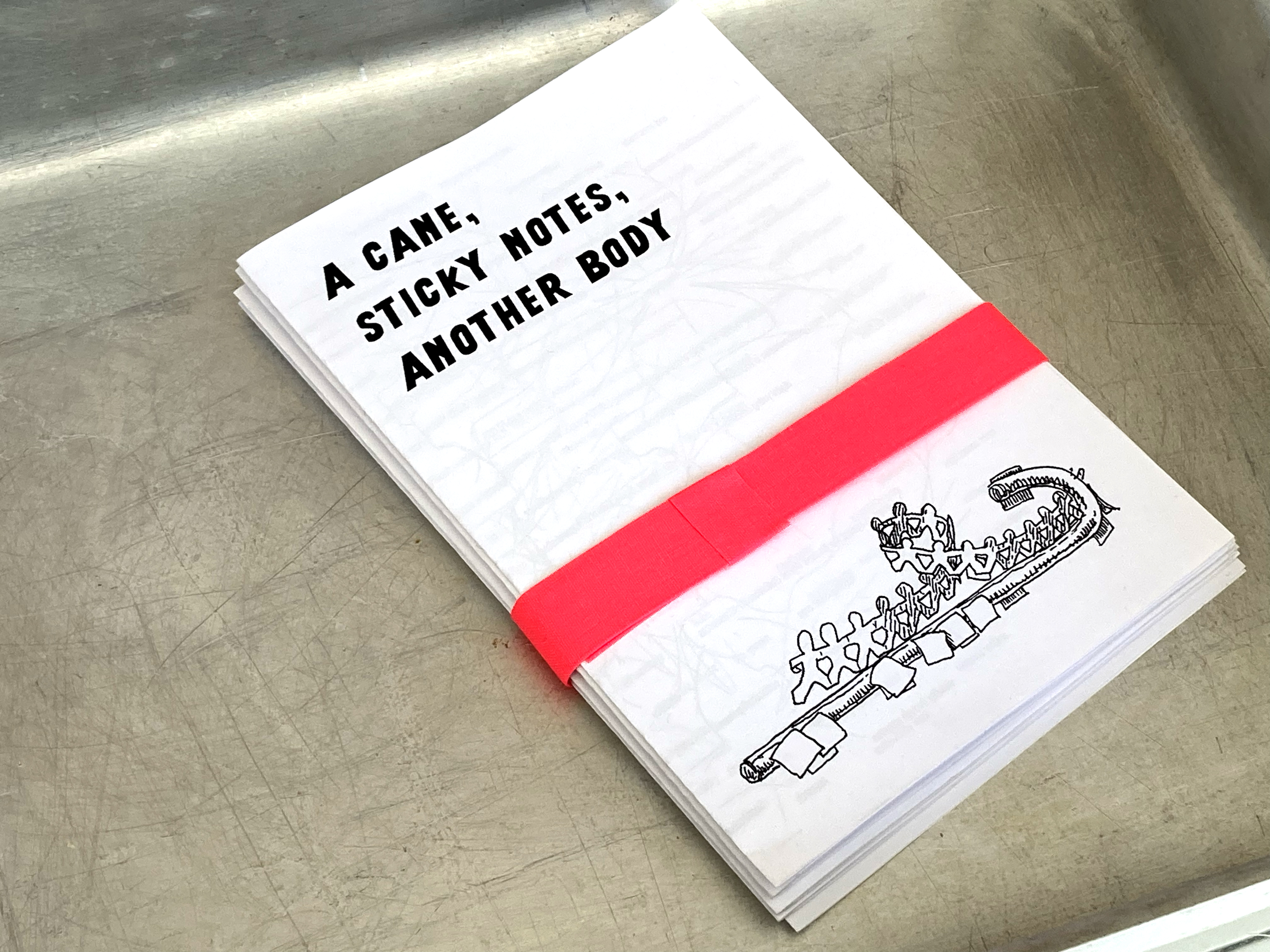 Photo of the book cover of A Cane, Sticky Notes, Another Body