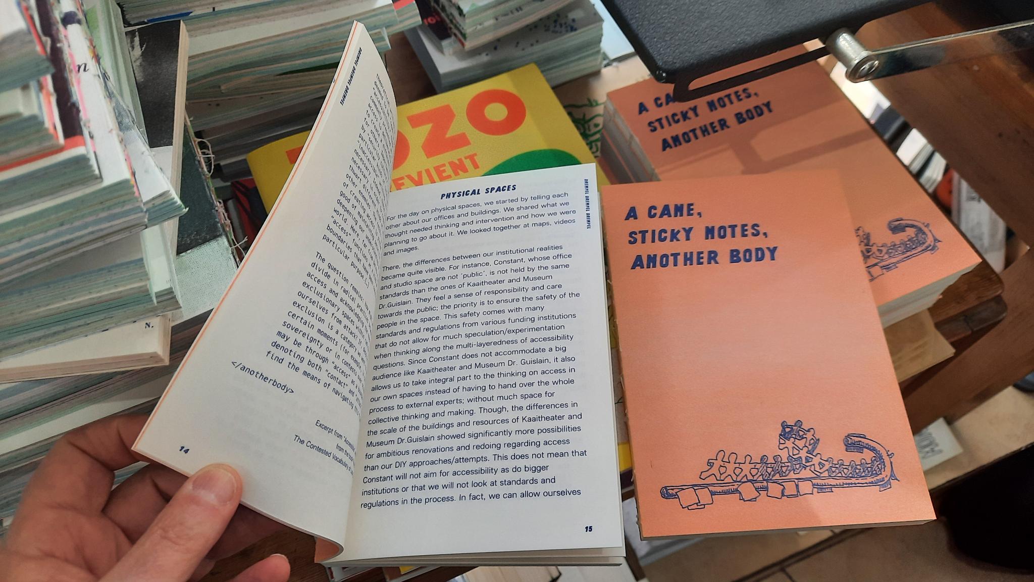 Photo of the book: A Cane, Sticky Notes, Another Body